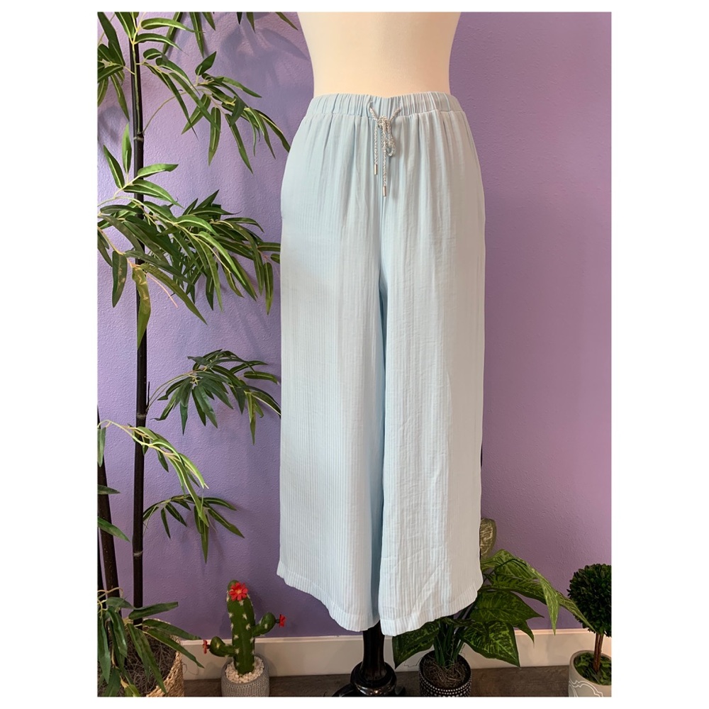 Striped wide Legged Track Pants